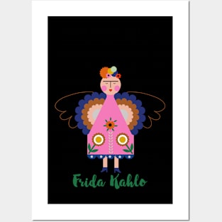 Frida kahlo butterfly colorful summer flowers viva la vida Posters and Art